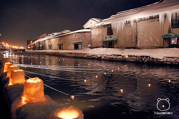 Otaku Snow Light Path in canal 小樽運河「雪光之路」