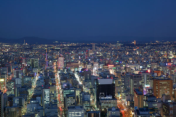 Panoramic view at observation deck of Midland Square, Nagoya 